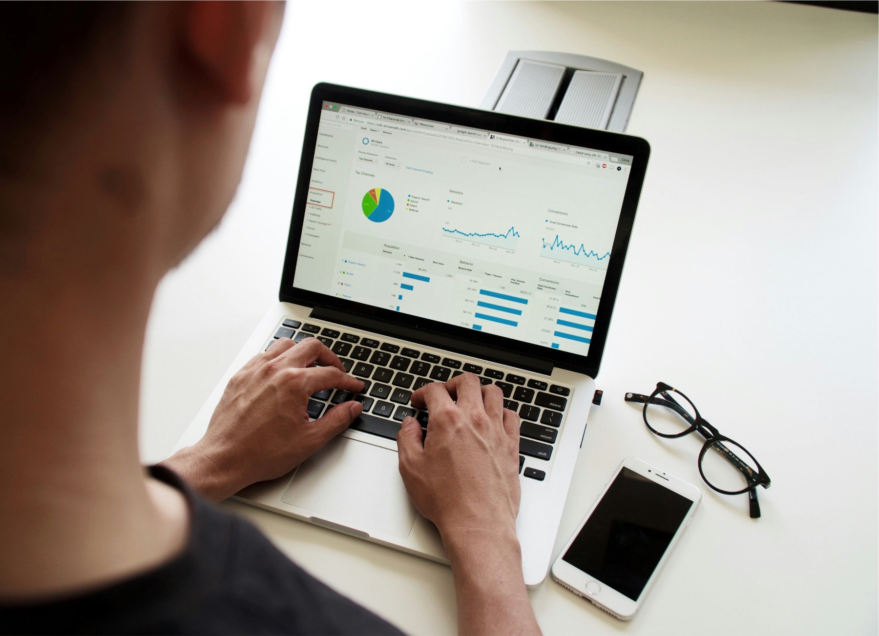 A user on the application dashboard